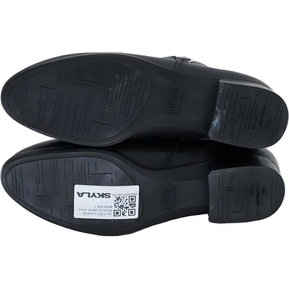 Munro Averee Women's Black Leather Ankle Boots, Excellent Condition Size 7 - Picture 6 of 6